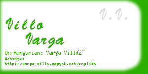 villo varga business card